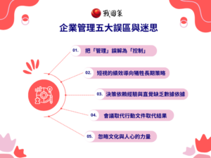 企業管理五大誤區與迷思