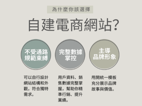 為什麼選擇自建電商網站？