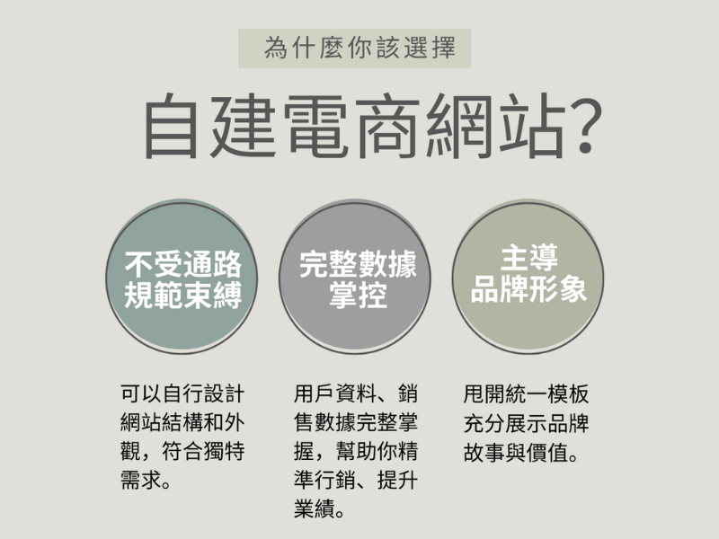 為什麼選擇自建電商網站？