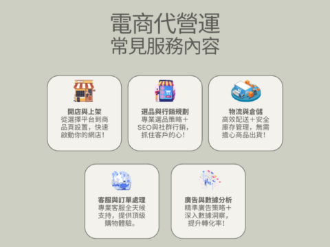 電商代營運常見服務內容