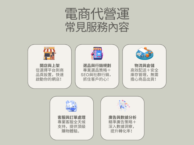 電商代營運常見服務內容