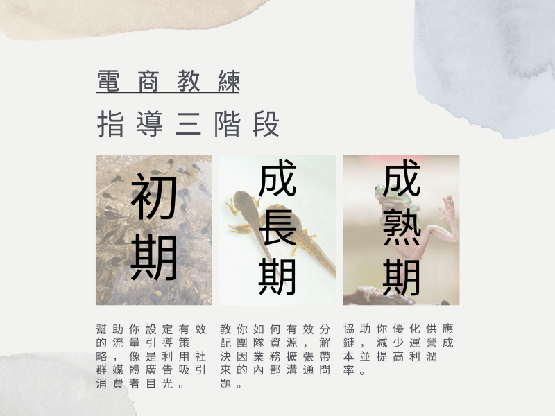 電商教練指導三階段