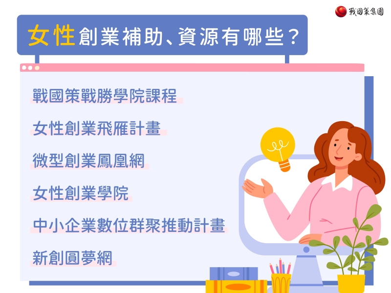 女性創業補助、資源有哪些？