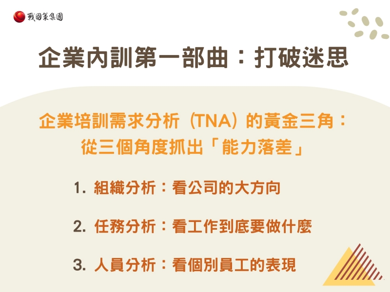 企業內訓第一部曲：打破迷思