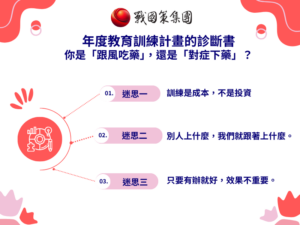 年度教育訓練計畫的診斷書 你是「跟風吃藥」，還是「對症下藥」？