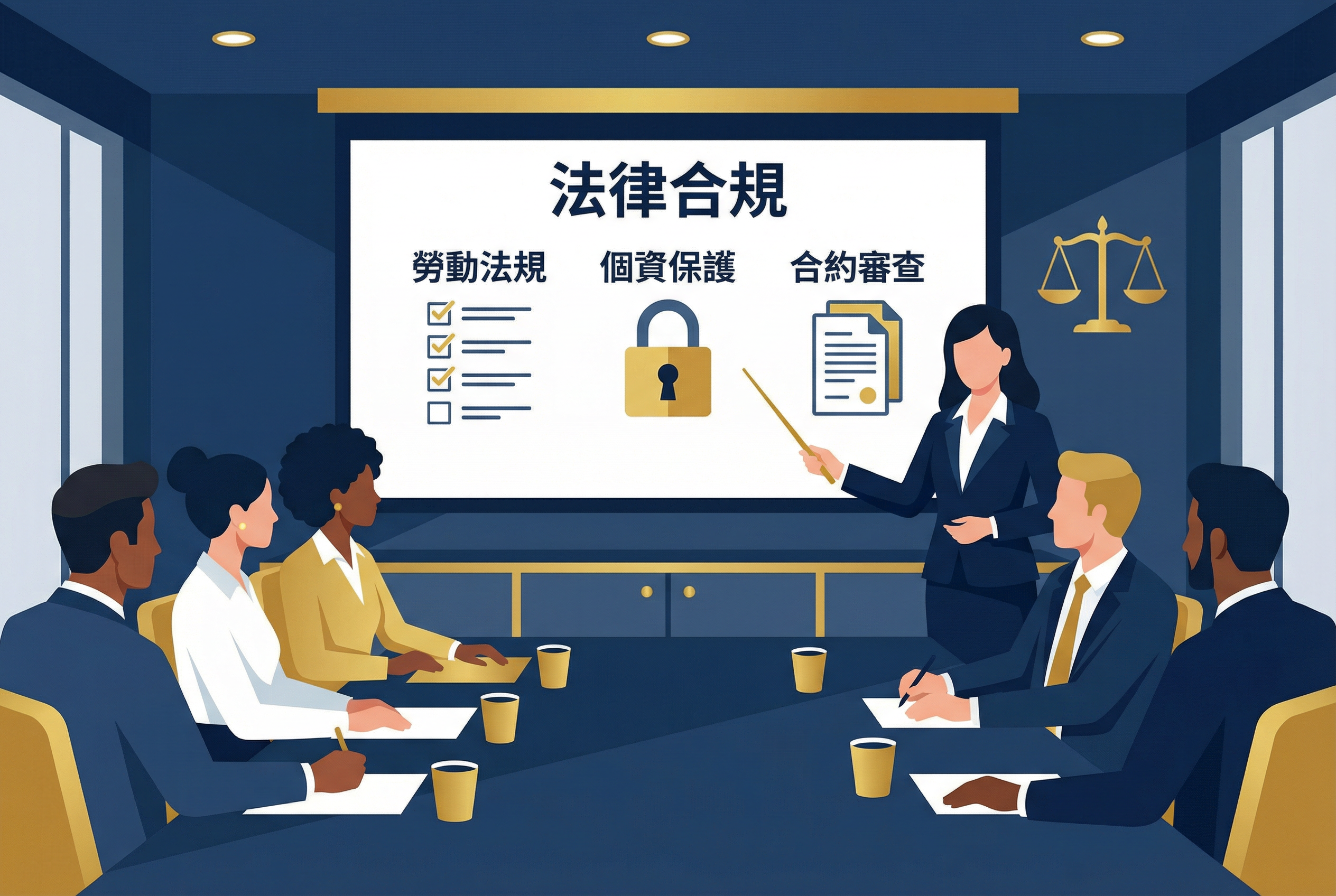 法律合規講座：勞動法規、個資保護、合約審查