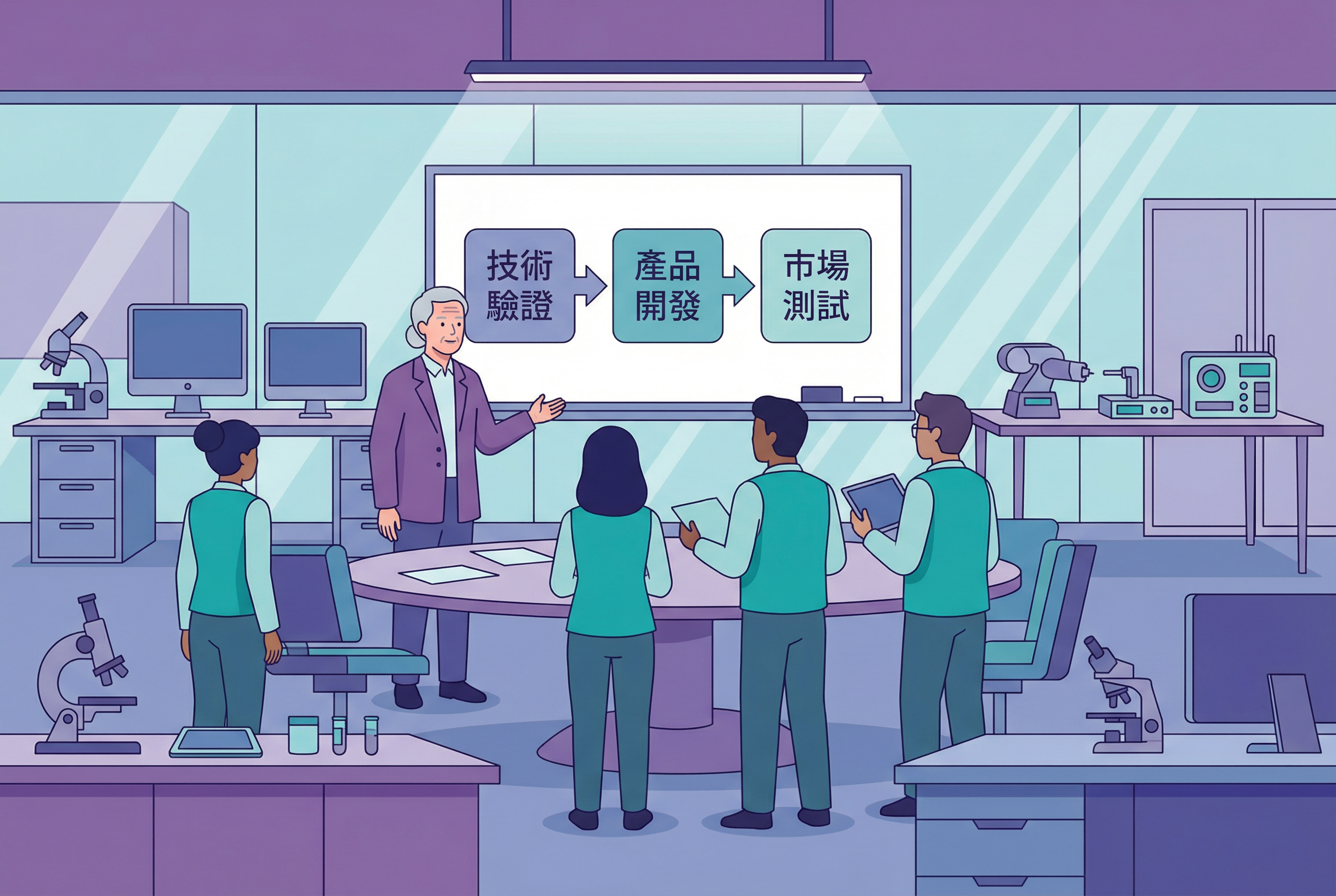 研發管理技術驗證到市場測試路線圖
