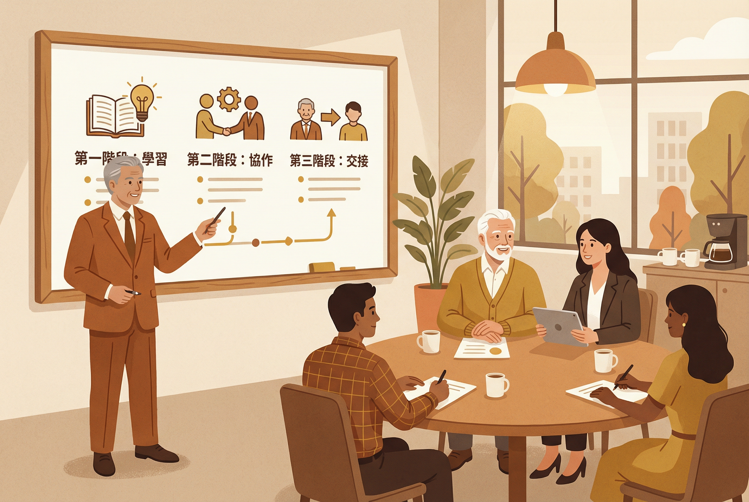 企業接班三階段：學習、協作、交接