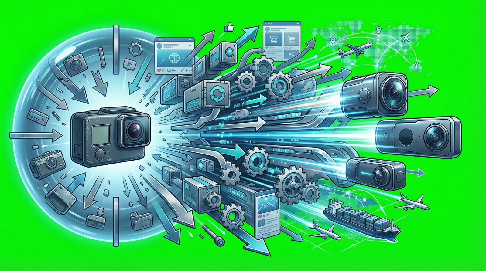 中國品牌以速度與系統化能力步步進逼的競爭示意插圖