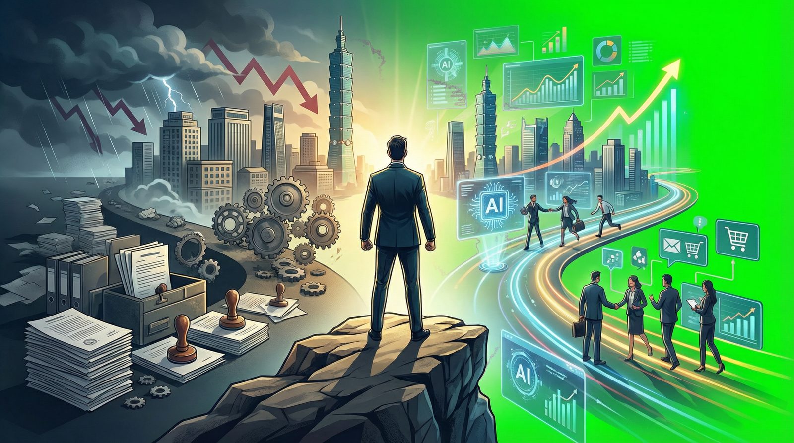 台灣企業面對變局必須加速轉型的示意插圖