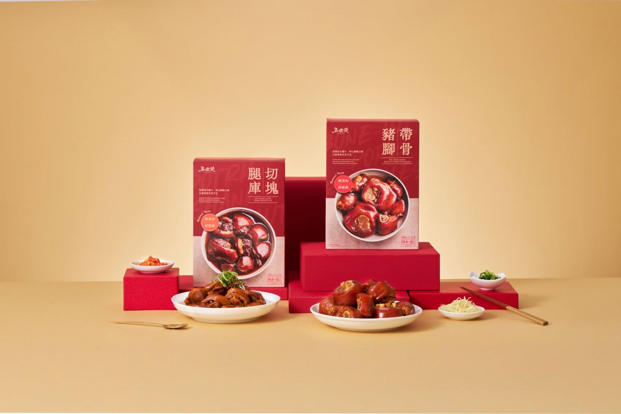 五燈獎豬腳滷肉飯調理包、腿庫與帶骨豬腳產品