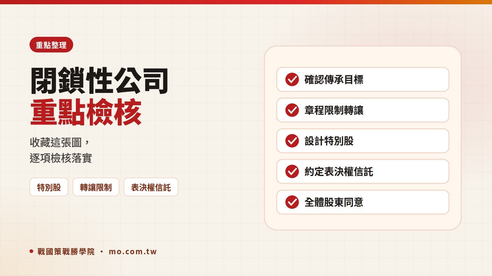 閉鎖性公司重點整理