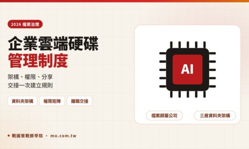 企業雲端硬碟怎麼管？2026 資料夾架構、權限管理與離職交接指南