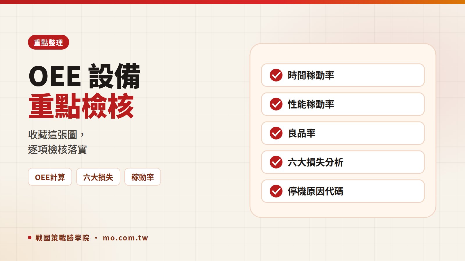 OEE重點整理