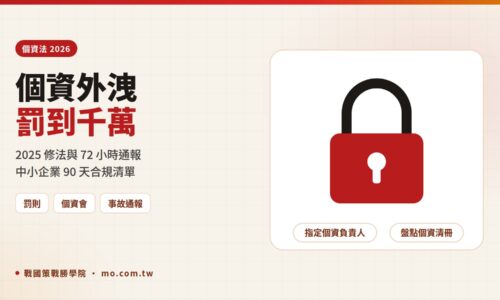個資法 2026 企業指南：罰則最高 1,500 萬、2025 修法與通報準備